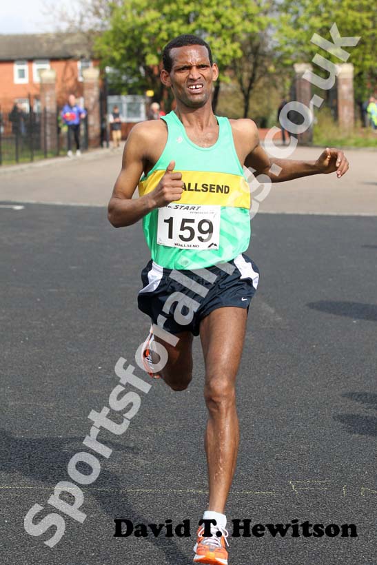 Yared Hagos (Wallsend Harriers) wins the  Terry O'Gara Memorial Road Race organised by Wallsend Harriers and AC race.